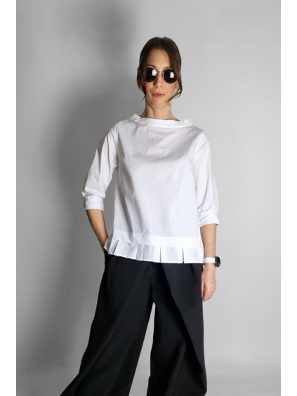 Bavlněná halenka s překlady White