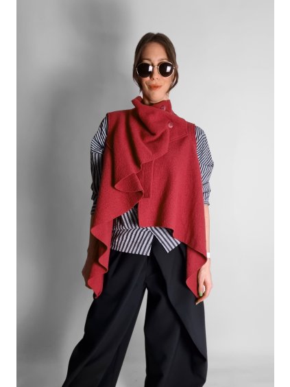 Vesta z panenské vlny Red