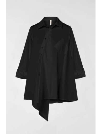 Asymetrická košile s kapsou Black