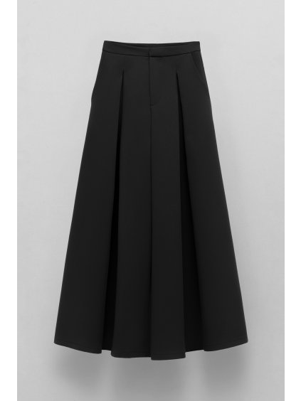 kalhoty široké nohavice Black