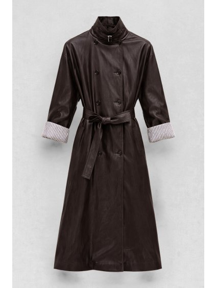 Koženkový Trench | Kabát Chocolate
