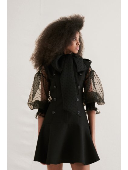 Transparentní halenka Dolce Pois Black