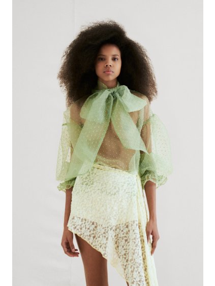 Transparentní halenka Dolce Pois Green