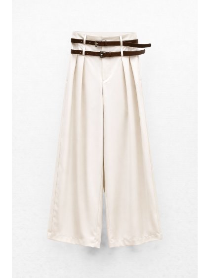 Kalhoty Due Cinture Crema