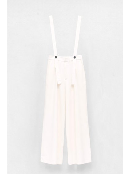 Kalhoty Salopette White