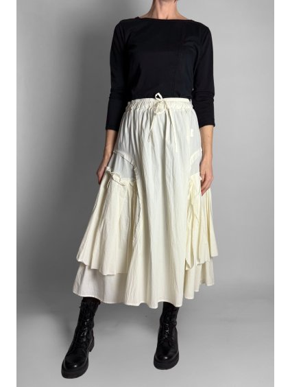 Sukně s Paper efektem Creme