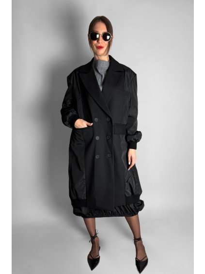 Šusťákový kabát | sako Hello Black