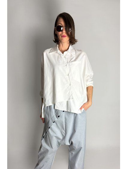Asymetrická košile Ivory