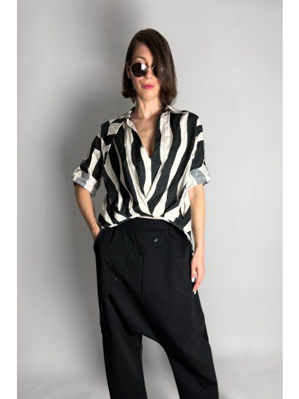 Top | Halenka Zebra Black | Beige