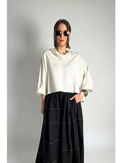 Top | Halenka Lyocell se stojáčkem Cream