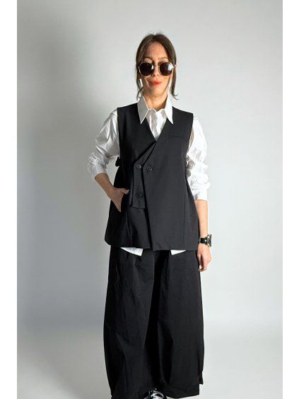 Asymetrická vesta Elegant Black
