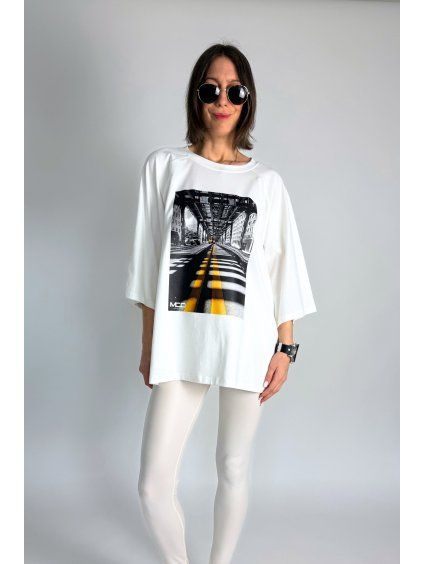 Tričko City Lights Route White