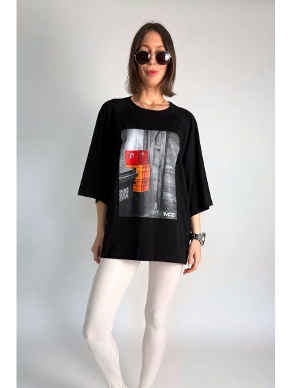 Tričko Stacked Boxes Black