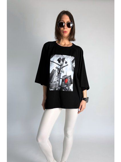 Tričko Wait for Walk Signal Black