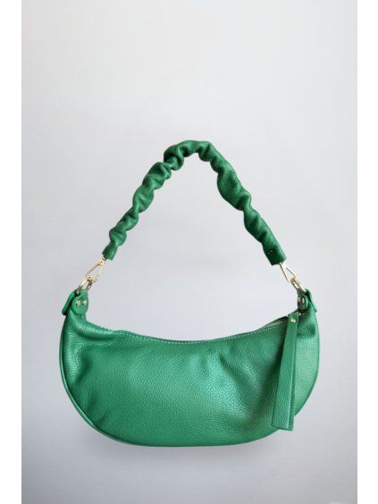 Kožená Kabelka Moon Shape Pea