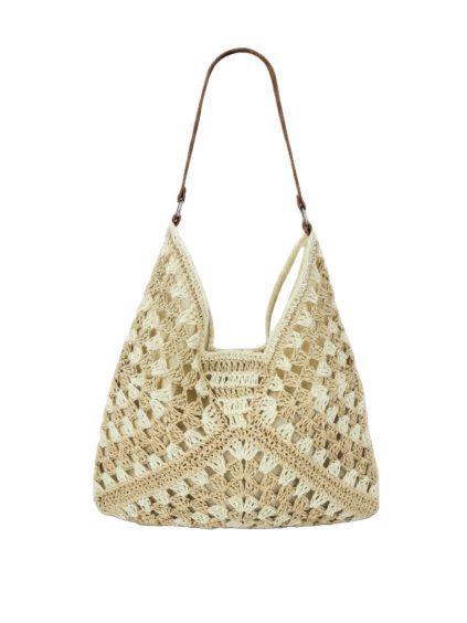 Taška rafia Beige Melange