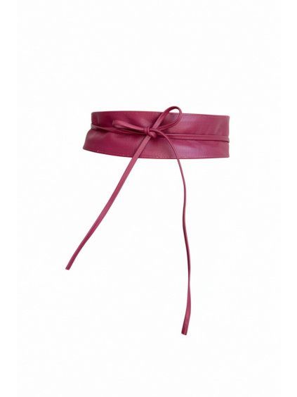 Kožený vázací pásek Thin End  Burgundy