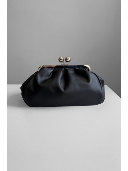 Kožené psaníčko Kiss Lock Clutch Black