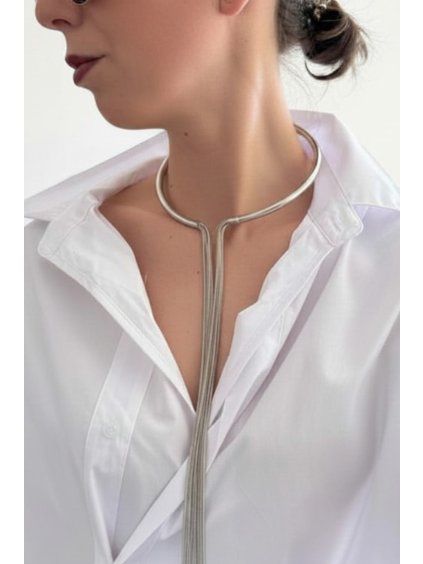 Stříbrný náhrdelník Long Chain Collar