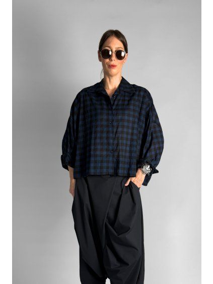 Kostkovaná košile Adiva Navy | Black