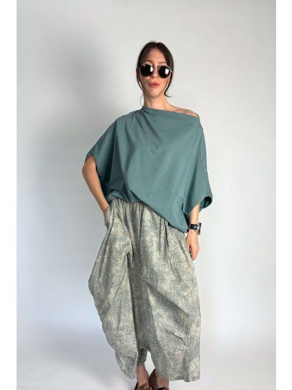Top | Halenka s kulatým střihem Dark Mint