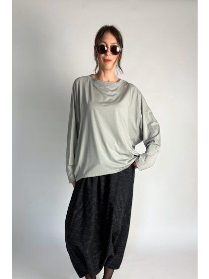 Viskózový Top | Halenka s netopýřími rukávy Grey