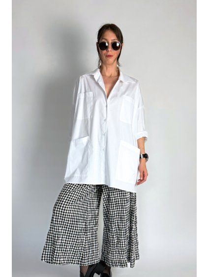 Oversize košile s kapsami White