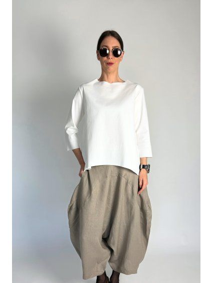 Top | Halenka s 3/4 rukávem White