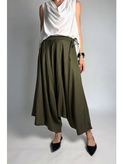 Kalhoty | Sukně  Lyocell Khaki