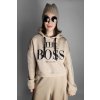 Crop mikina Boss Sand