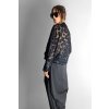Košile Transparent Black Flowers – Split Cuff
