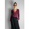Top Plum s výstřihem do V a příměsí kašmíru