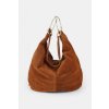 Kožený vak s kruhovými madly Marrone