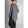 Viskózový Top s pruhy Black | Grey