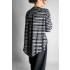 Viskózový Top s pruhy Black | Grey