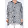 Oversize košile s proužky Black | Grey