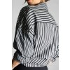 Oversize košile s proužky Black | Grey