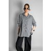 Oversize košile s proužky Black | Grey