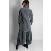 Asymetrická sametová bunda Grey