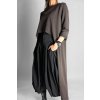 Dlouhý Top | Halenka se zkrácenou přední částí Dark Brown