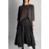 Dlouhý Top | Halenka se zkrácenou přední částí Dark Brown