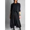Dlouhý Top | Halenka se zkrácenou přední částí Black