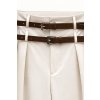 Kalhoty Due Cinture Crema