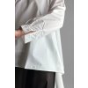 Asymetrická košile se zipem White