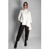 Asymetrická košile se zipem White