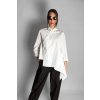 Asymetrická košile se zipem White