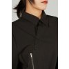 Asymetrická košile se zipem Black