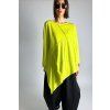 Asymetrická halenka Detail Lime