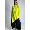 Asymetrická halenka Detail Lime
