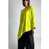 Asymetrická halenka Detail Lime